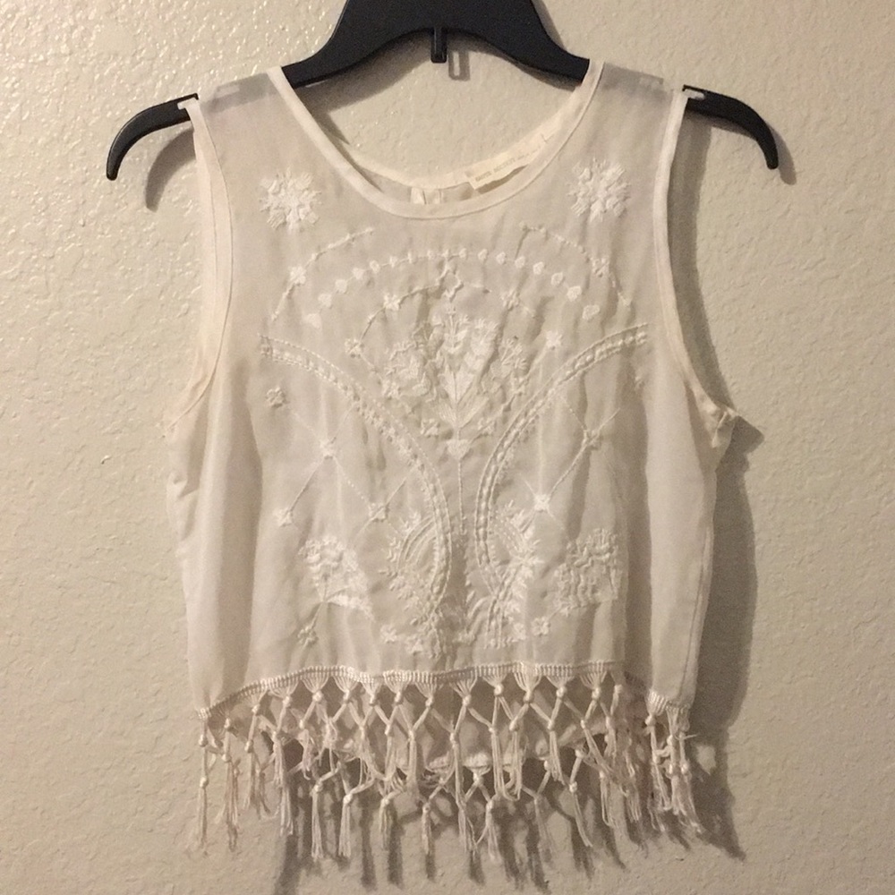 White sheer tank